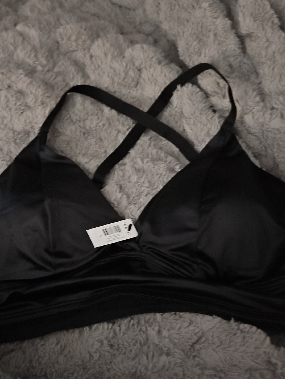 Torrid Black Wireless Bralette with Crisscross Back